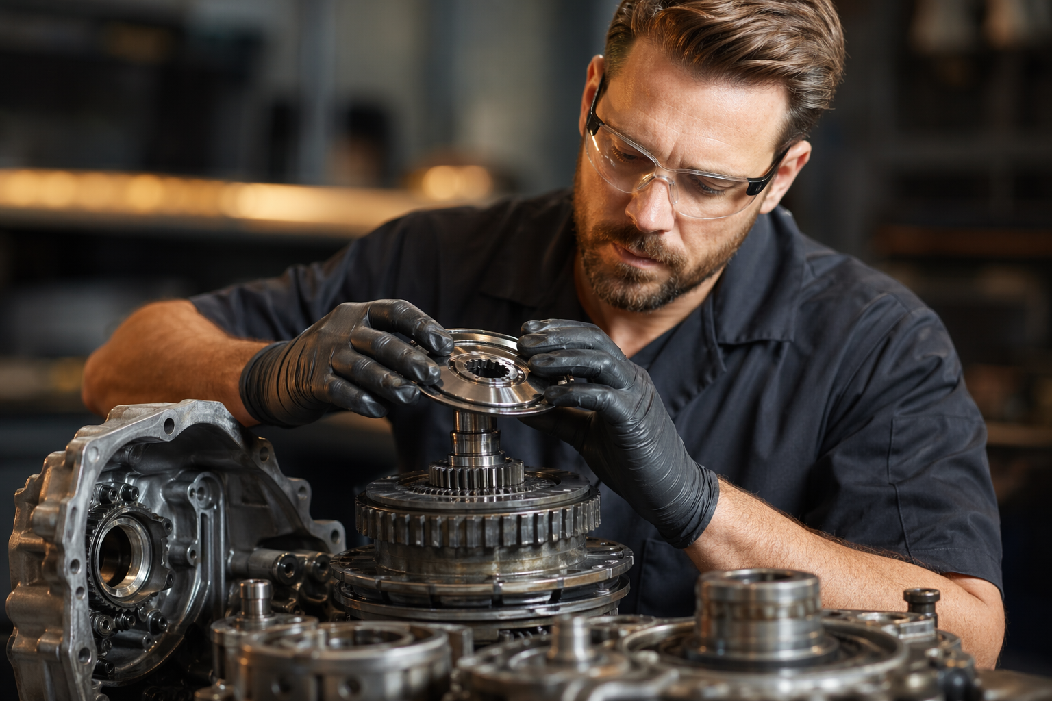 Certified transmission technician at work in Stockbridge